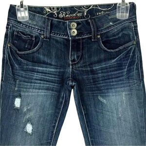 Refuge Women's Knockout Skinny Bootcut Jeans Size 2 S Denim Back Flap Pockets